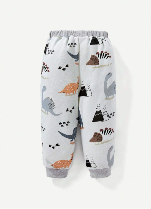 Cozy Pixies Bebé niño Pantalones deportivos con capucha con estampado de dibujos animados