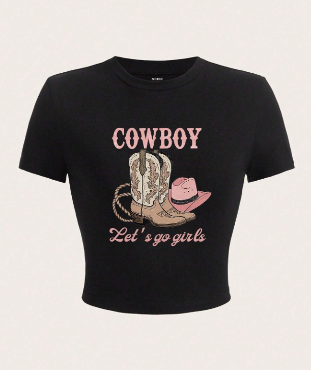 Camiseta de corte ajustado de manga corta, cuello redondo