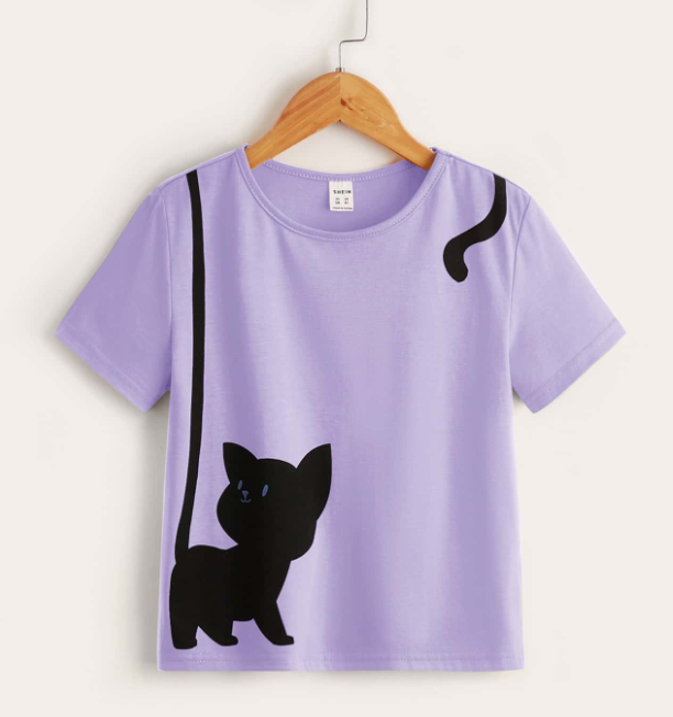 Camiseta con estampado de dibujos animados