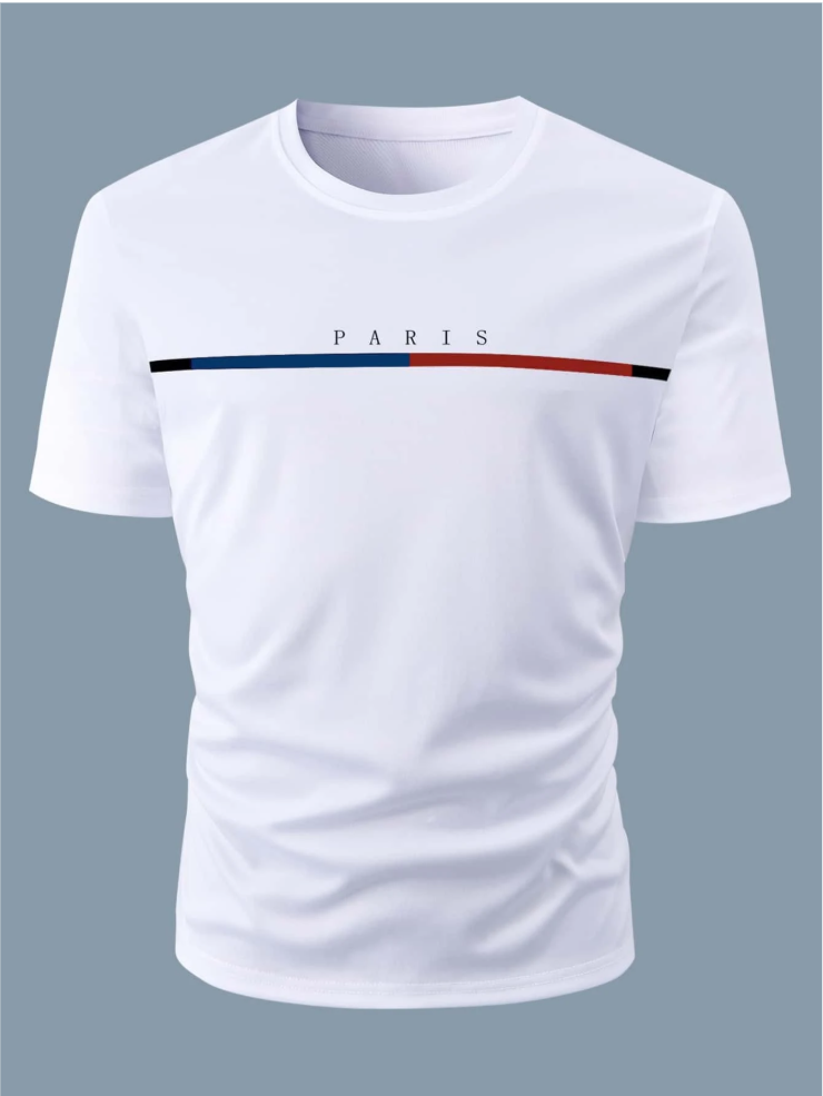 Manfinity Homme Hombres Camiseta con estampado de letra