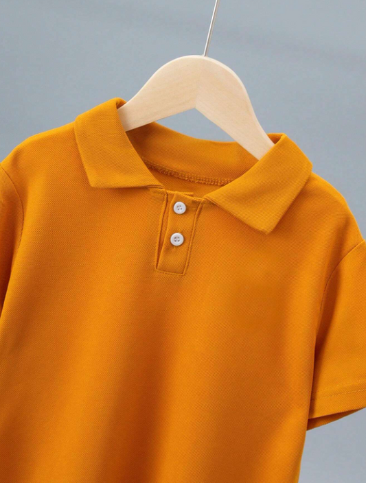 3 piezas Polos para niños jóvenes de verano, trajes casuales de camisetas de manga corta transpirables