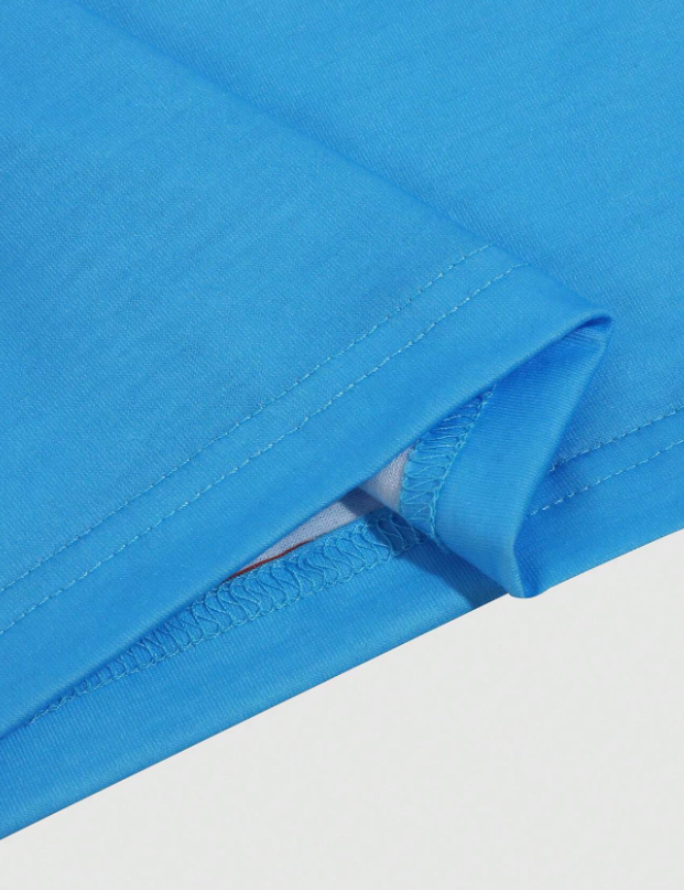 Camiseta informal de manga corta con cuello redondo para hombre con estampado de palmeras