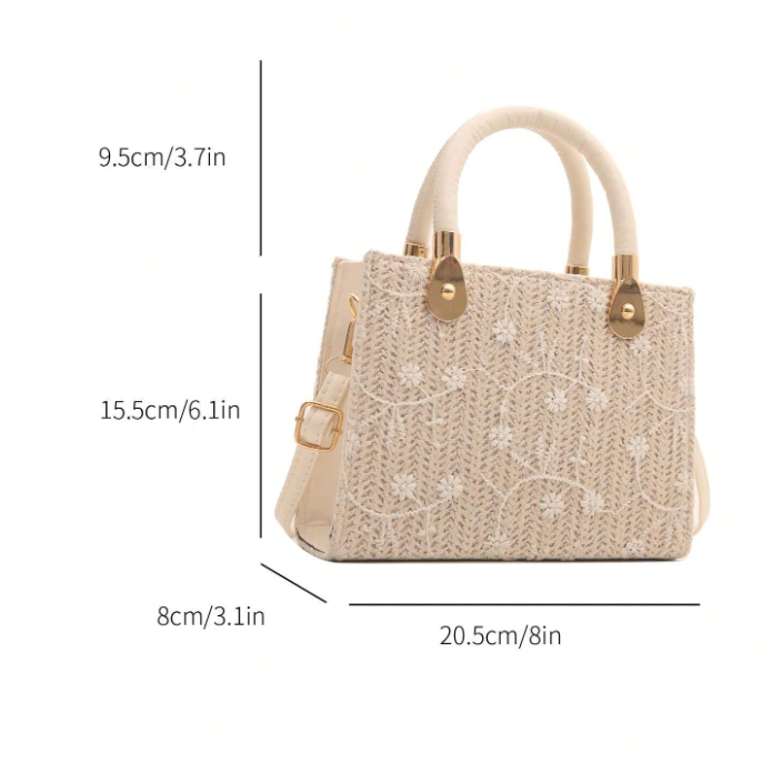 Bolso tote de moda con hombro y bandolera con patrón de cocodrilo prensado, bordado de hilo y cierre con cremallera